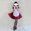 Red maid outfit Japanese Alice cute soft girl Lolita Lolita maid costume cafe dress