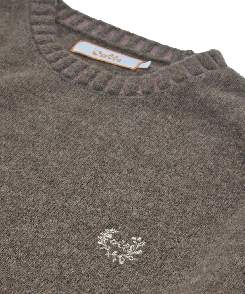 Kkotte Classic Two-Tone Rib Knit (Brown)