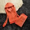 2 Pieces of Women's Outfit Fall Winter Women's Tracksuit Crystal Hoodies and Pant Sets Y2K Velvet Tracksuit