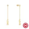 Fashion Jewelry 925 Sterling Silver Earrings Bowknot LOVE Drop Diamond Opal Long Tassel Chain Gold Plated Stud Earrings Women