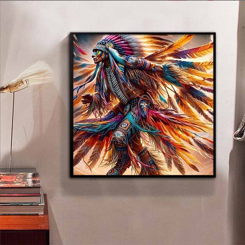 New Arrival 5D DIY Full Circle Diamond Painting "Ethnic Outfit" Embroidery Cross Stitch Home Decor Gift