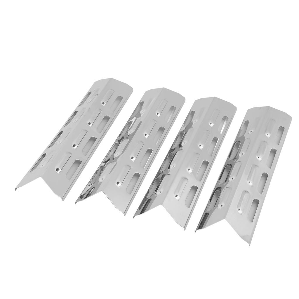 4PCS Grill Burners Cover Heat Plate Shield Tent Stainless Steel Enamel Adjustable Universal Durable Grill Accessory