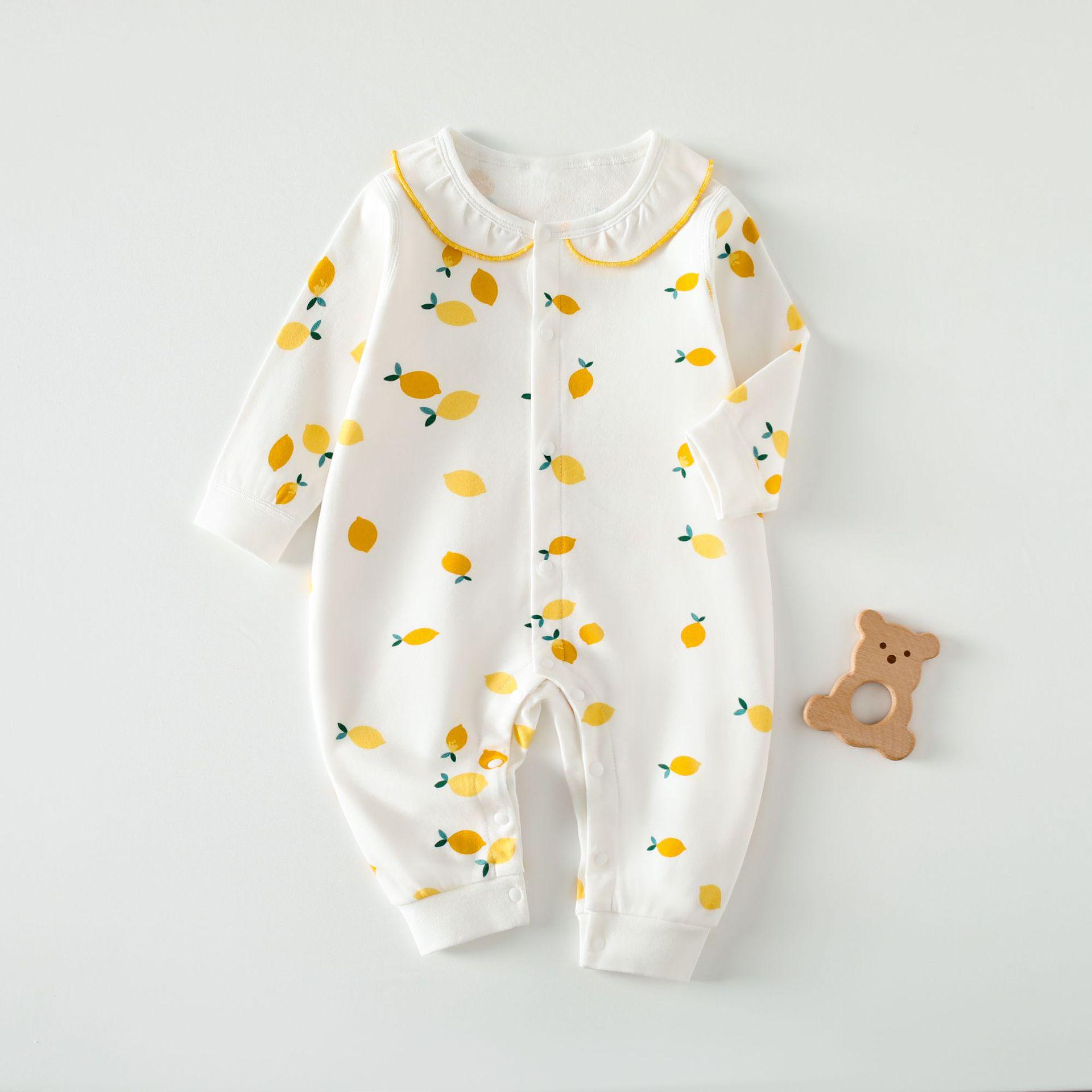 Newborn Baby Girl Pure Cotton Bodysuit, Class A Boneless Romper 73 cm
