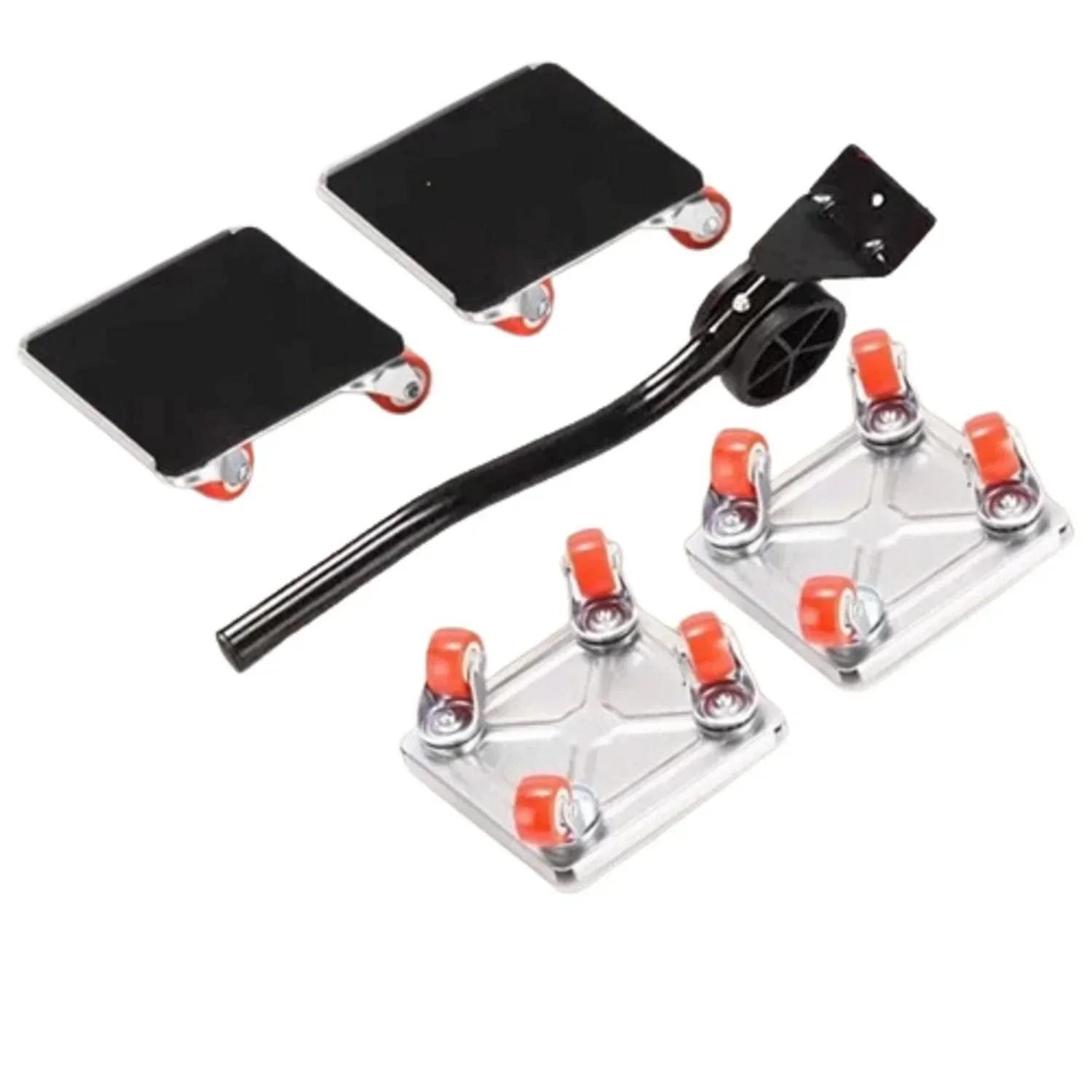 

2025 Новый Набор для Подъема Мебели и Инструмент для Мебели Вращающиеся Резиновые Колеса для Перемещения Дивана Шкафа Холодильника 2 Пары Противоскользящая Накладка серебряный