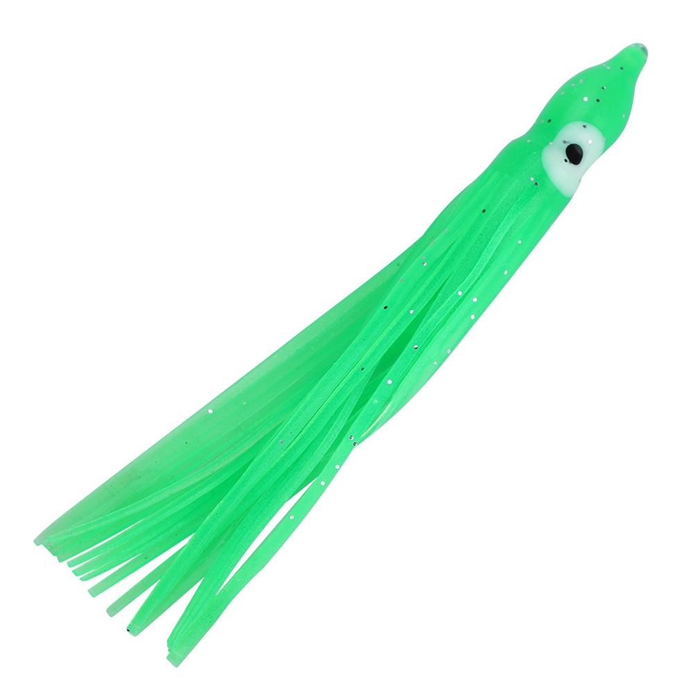 10pcs Bag Mini size Squid Octopus Shape Fishing Bait Lure Fishing Tackle Tools Luminous Green