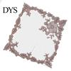 Photography Background Props Square Lace Placemat for Dining Table, Embroidered Mesh Heat Resistant Table Delicate Runners Mat, Retro Floral