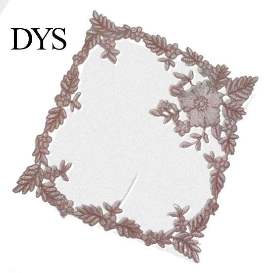 Photography Background Props Square Lace Placemat for Dining Table, Embroidered Mesh Heat Resistant Table Delicate Runners Mat, Retro Floral