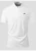 Men's Summer Business Sports Leisure Micro Trendy Half Zipper Stand Up Collar Short Sleeve T-shirt