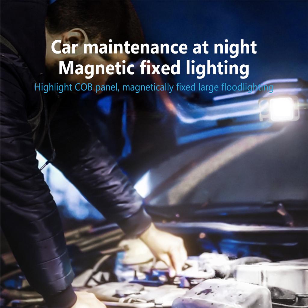 Portable Mini Work Lamp Aluminum Alloy Strong Magnetic Emergency Lamps Floodlight Outdoor Camping Light