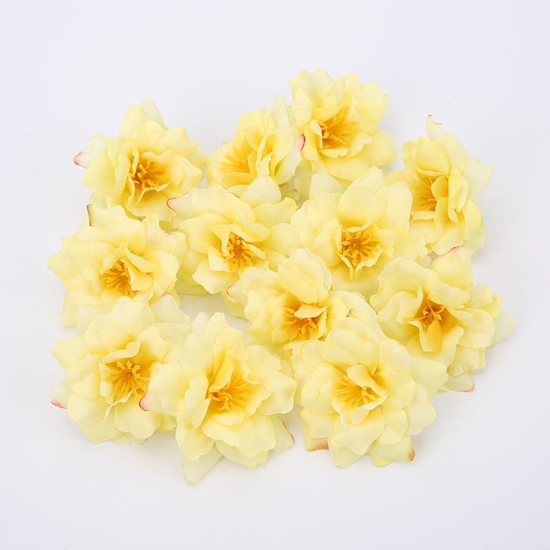10/20Pcs 5cm Artificial Flowers Heads Wedding Party Decoration Home Room Decor DIY Wreath Scrapbook Gift Box Craft Fake Flowers