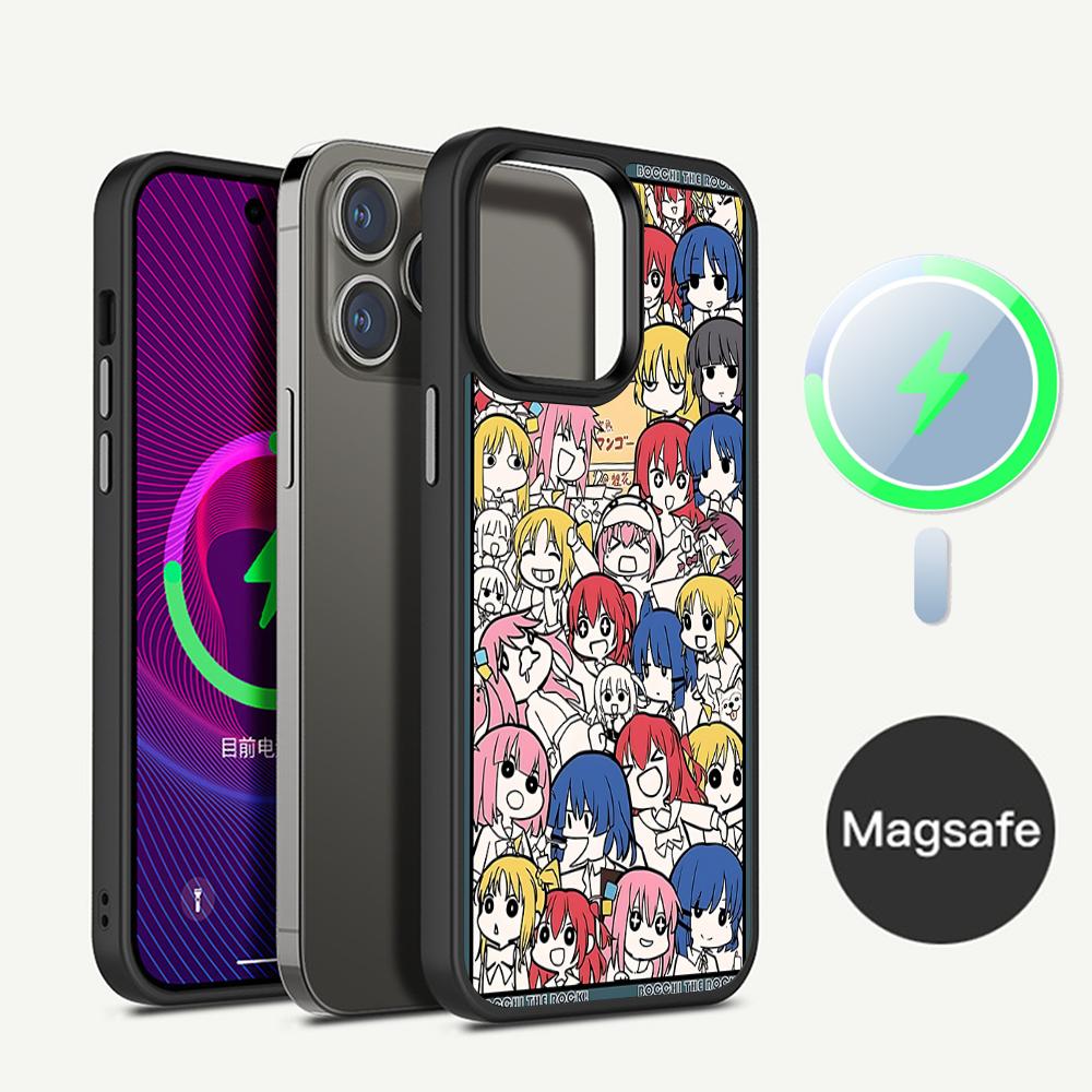 BOCCHI THE ROCK Phone Case Magnetic Case For IPhone 16 14 13 12 11 15 Pro Max Plus For Magsafe Wireless Charge Cover