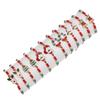 12pcs Festival Christmas Bracelets Imitation Pearl Santa Claus Xmas Tree Pendant Party Jewelry Gifts for Girls Kids Adult