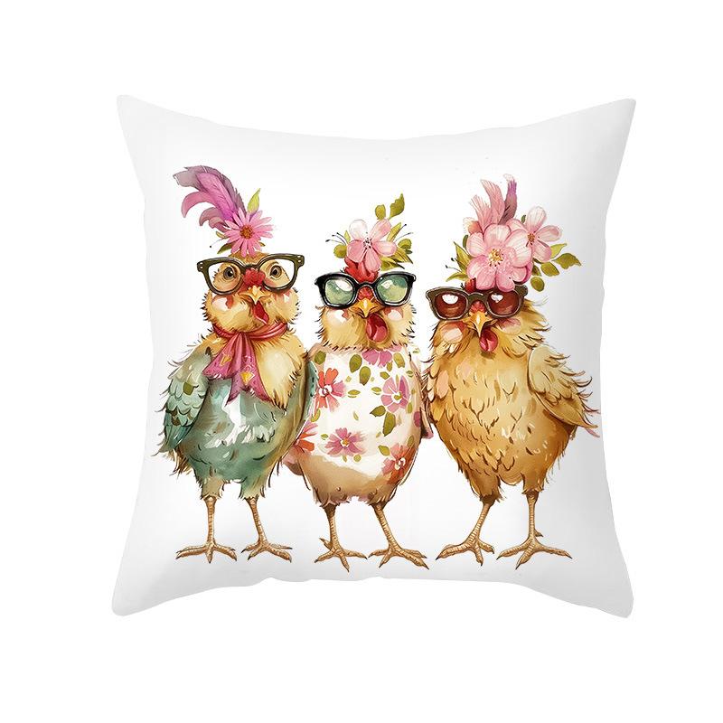 Kissenbezug Bauernhoftiere Serie Bedruckt Kurzer Plüsch Zuhause Sofa Kissenbezug Schlafzimmer Kissenbezug