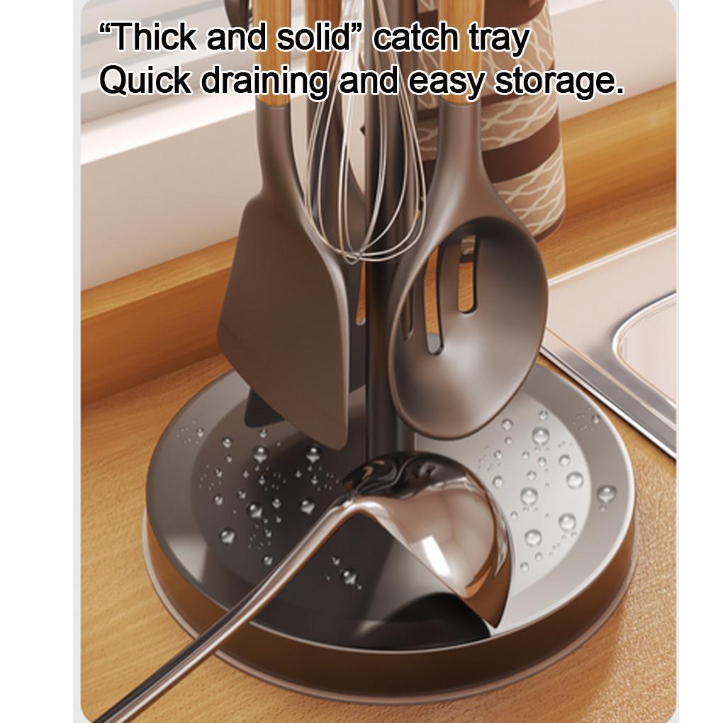 Kitchenware Storage Rack Wear-resistant Stainless Steel No More Clutter Countertop Spoon Hanging