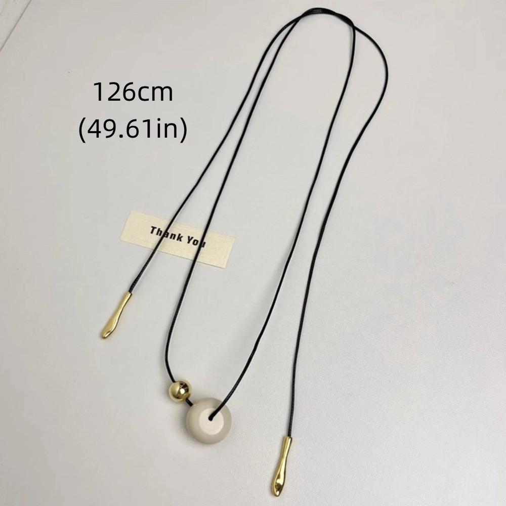 Korean Style Cord Necklace Vintage Trend Choker Fashion Bead Pendant Necklace  Women