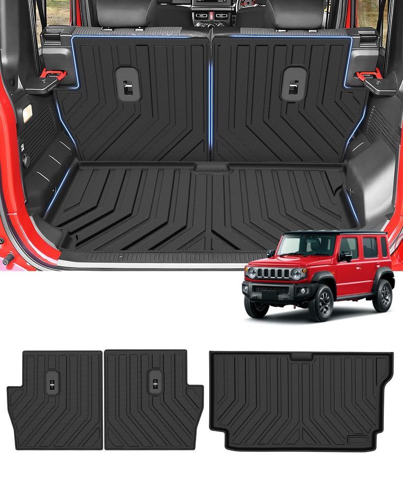 Mixsuper Jimny Nomad JC74W Luggage Luggage Trunk Nomad Seatback Car 3D Luggage Custom 3D Molded Cargo TPE Luggage Storage 5-Door Mat, Tray, Mat, Mat,