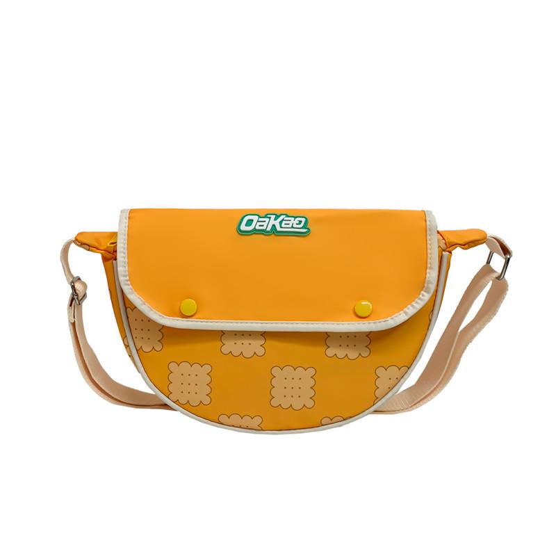 Cute Japanese Canvas Crossbody Bag With Printed Design For Daily Use