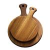Round Pizza Pan Commercial Solid Wood Pizza Board Tray Wooden 9/10/12 Inch Steak Dinner Board Fruit Complementary Board