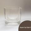 DIY Transparent Glass Candle Holder - Square & Round Windproof Cups for Homemade Scented Candles