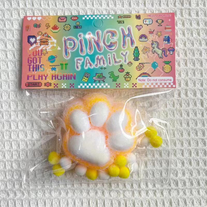 Cat Paw Plush Stress Relief Squeeze Toy - Handmade Simulation and Venting Toy