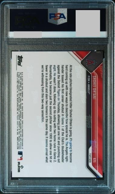 [PSA Authenticated] Shohei Ohtani #625 Commemorative Card: Doubleheader First! 1st SHO of Career In Game 1, 2 HR Encore In Game 2 (PSA10)
