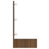 Vidaxl Cabinet With Mirror And LED Lighting, Brown Oak, 90X31.5X62 Cm