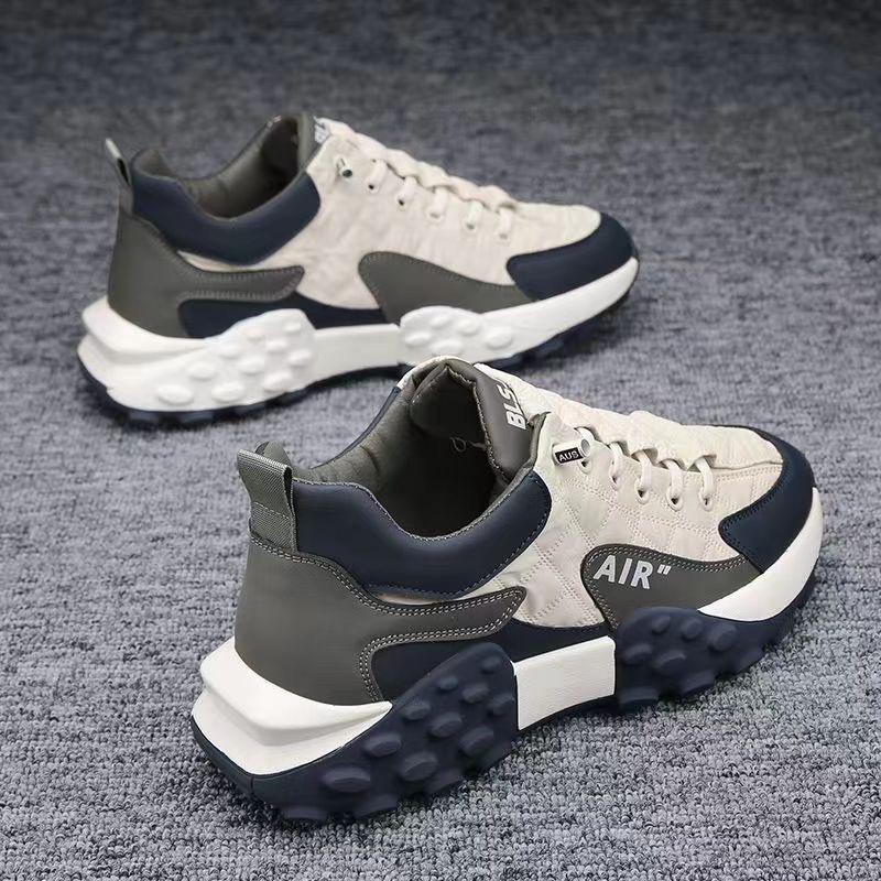 

Men s platform dad shoes spring and autumn Korean version of Internet celebrities with the same platform comfortable and lightweight breathable ca 37 белый