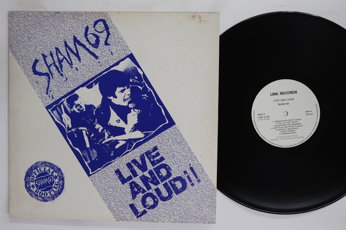 LP Record SHAM 69  Live And Loud LINKLP04 LINK 1987 UK Rock Used