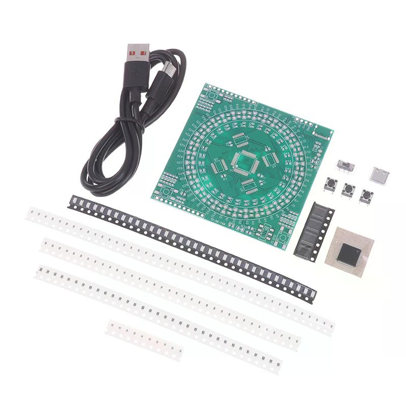 LQFP64 Löt-DIY-Kit 5V Blinklicht SMD-Lötübungsplatine Kit Typ-C-Schnittstelle Für Lötunterricht