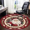 1pc Santa Claus Chair Carpet for Office, Round Non Slip Durable Large Size Office Carpet, Suitable for Office