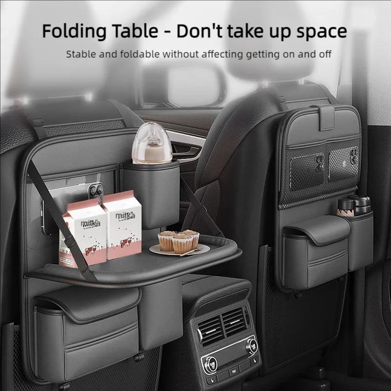 Car Chair Back Storage Rack Seat Back Storage Bag Folding Small Table Board For Car Back Storage Supplies For Car Essentials