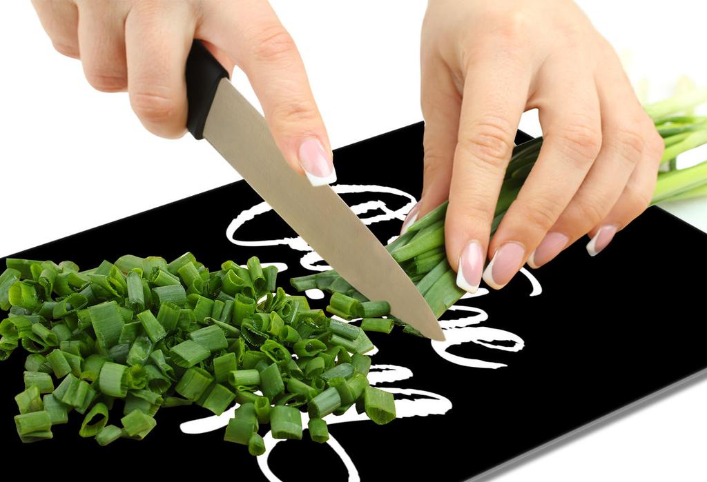 TAGLIERE IN VETRO 40x52 Nero