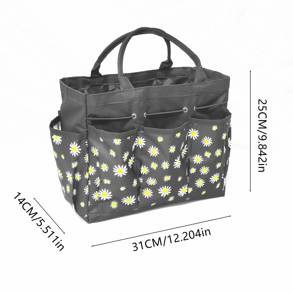 Large Capacity Portable Handheld Tool Bag - Creative Print Storage Bag for Family Storage and Gardening Tool Organization