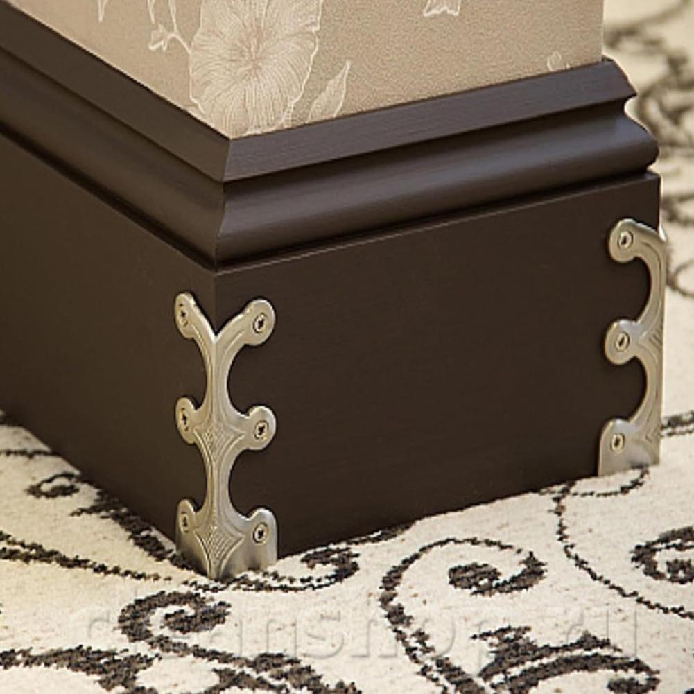 10 PCS Vintage Iron Skiffers Iron Skirting Board Corner Residential Cover Corners Edge And Spac J6A3