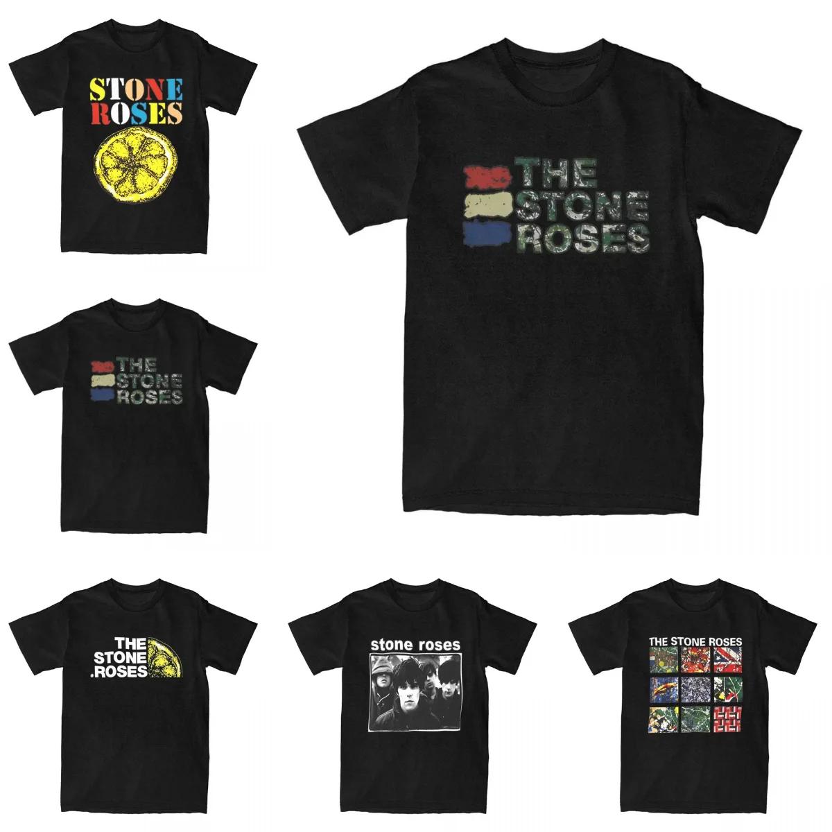 

Парные футболки The Stone Roses Футболки Хипстерский Логотип Рок-группы Летние Футболки Эстетичный Принт 100% Хлопок Одежда Подарок на День Рождения S