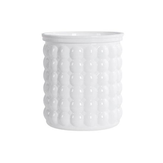 

Self-Absorbing Flowerpot with Transparent Water Level Indicator Self Watering Planter with Bubble Texture Double-Layer Design for Indoor Plants Herb білий