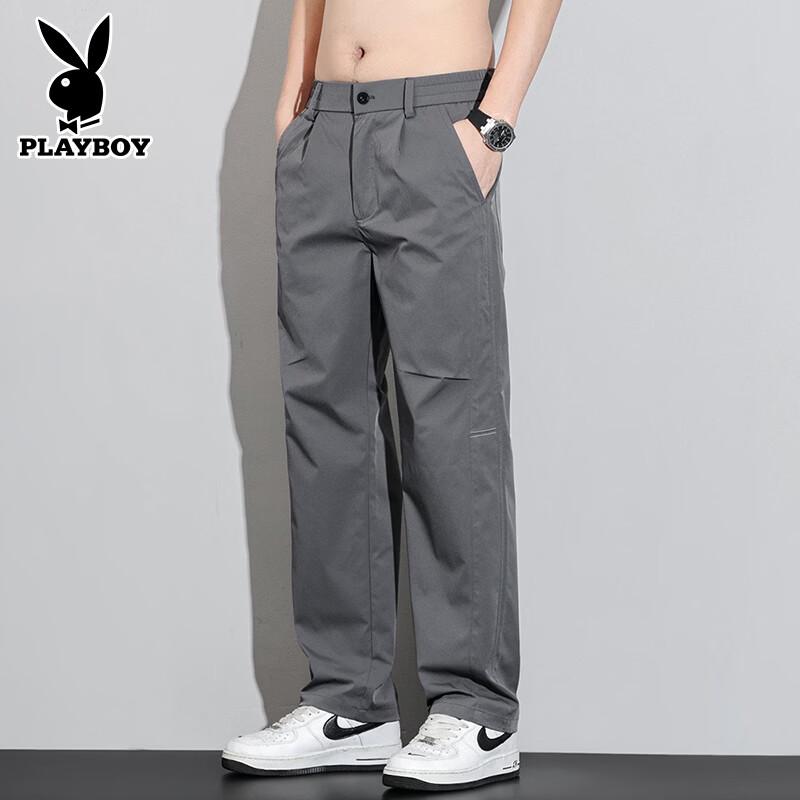 PLAYBOY Men s Ice Silk Breathable Casual Pants 29