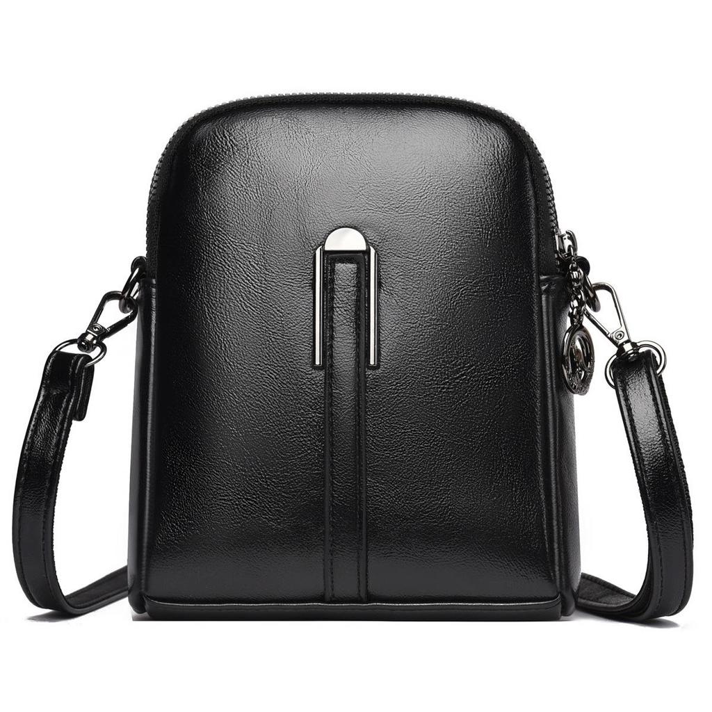 Bolso bandolera de moda para monedas sueltas y teléfono móvil, ligero y sencillo, de piel suave.