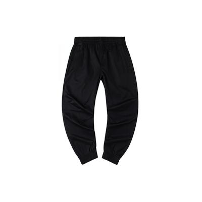 Li Ning Dreidimensional geschnittene, schmal zulaufende Web-Sporthose für Herren, einfarbig, Schwarz AKXQ189-3