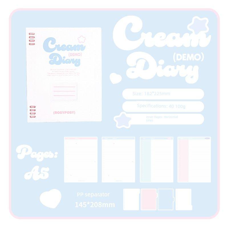 

Блокнот А5 на кольцах Красивый блокнот для ручных записей Большой вместимости Блокнот B5 Специальный для старшеклассников Сменный блок A5-(white) white dream