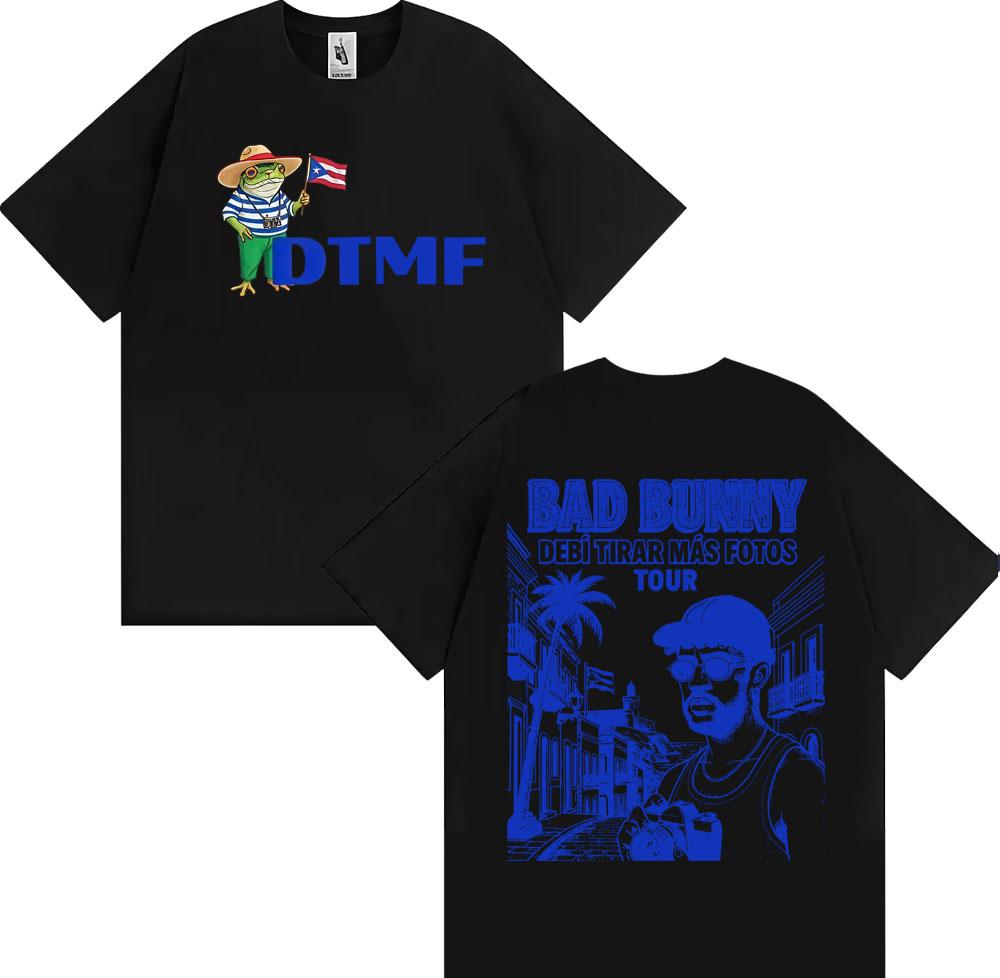 Bad Bunny DTMF Debi Tirar Mas Fotos 2026 Tour Tshirts Men Women Harajuku Hip Hop Punk T Shirt Cotton Casual High Quality Tshirt