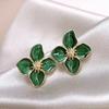 American Style Metal Flower Drops Oil Earrings European Personality Fashion Stud Earrings Ms Girl