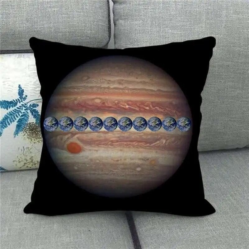 Exquisite Cosmic Pillowcase Colorful Planet  Perfect Gift Bedroom Living Room Sofa Boys  Square