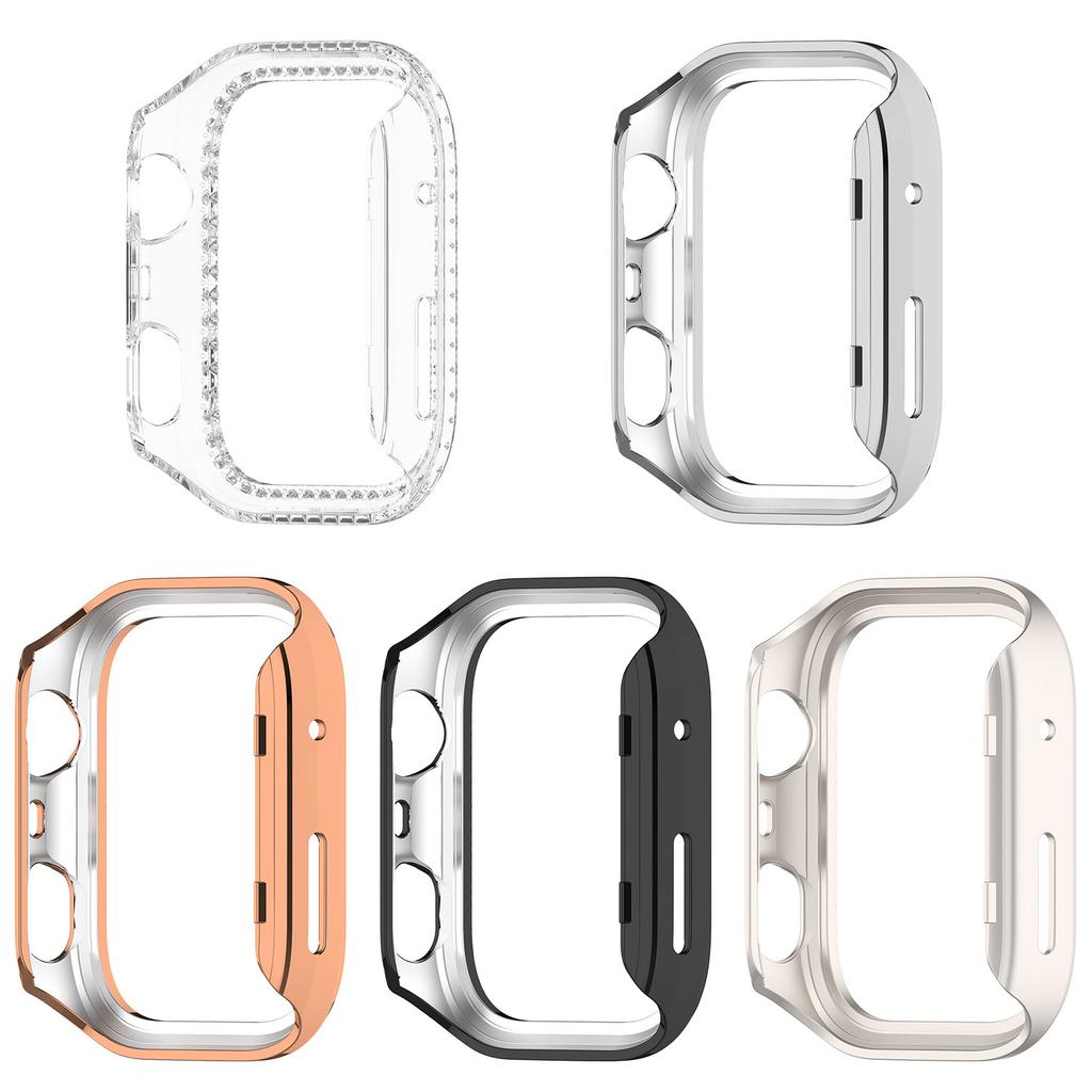 For Huawei Watch Fit 4 Clear Watch Case Rhinestone Decorative Hollow Design PC Watch Cover