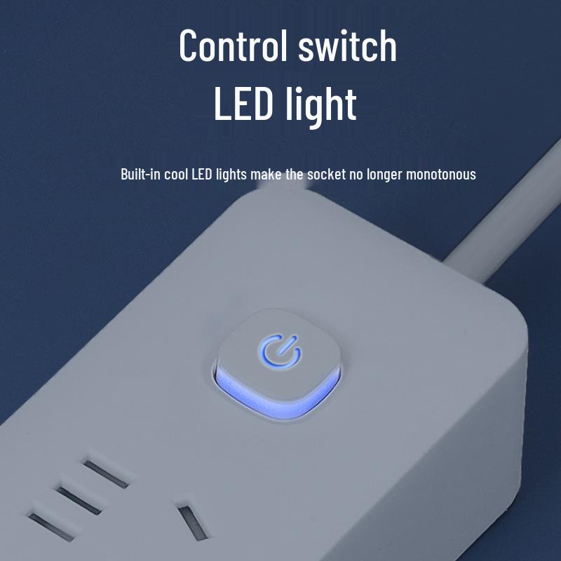 Xiaomi Style Multi-Functional Power Strip: Multi-Hole Extension Cord with USB and Sub-Control