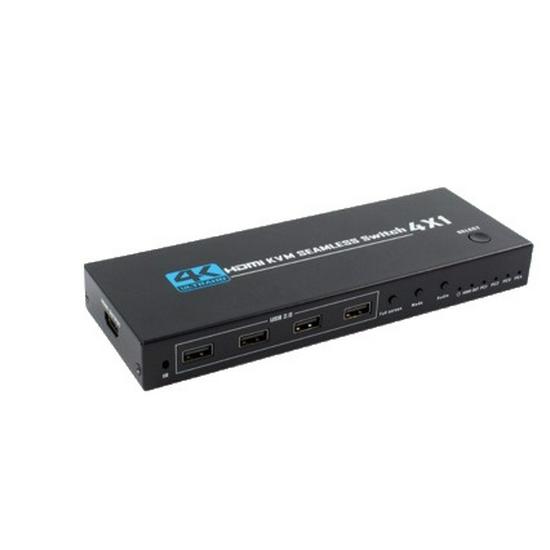 KVM HDMI USB 2.0 4-in-1 Splitter, 4K@30Hz Support, Mouse Passthrough