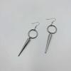 Trendy Punk Hip-Hop Rivet Earrings - Stainless Steel Gothic Street Style Jewelry