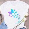 New Butterfly Print T Shirt Women T Shirt Summer Fashion Female Tops Ladies Short Sleeve Graphic Tee Shirts Woman Cute T-Shirts