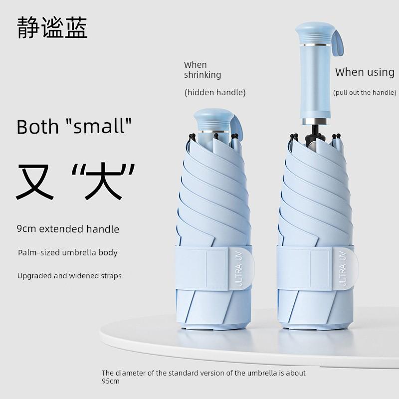 Compact Portable Umbrella for Women, Sun Protection, Uv Protection, Sunshade Umbrella, Large Size, 50% off Umbrella, Dual-Use for Sun and Rain