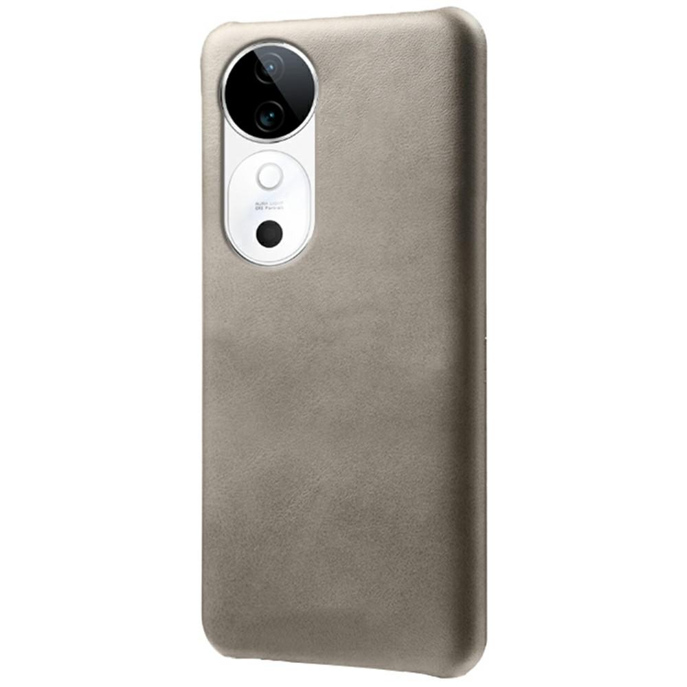 

For vivo S19 5G Case Calf Texture PU Leather Hard PC Protective Phone Cover Grey